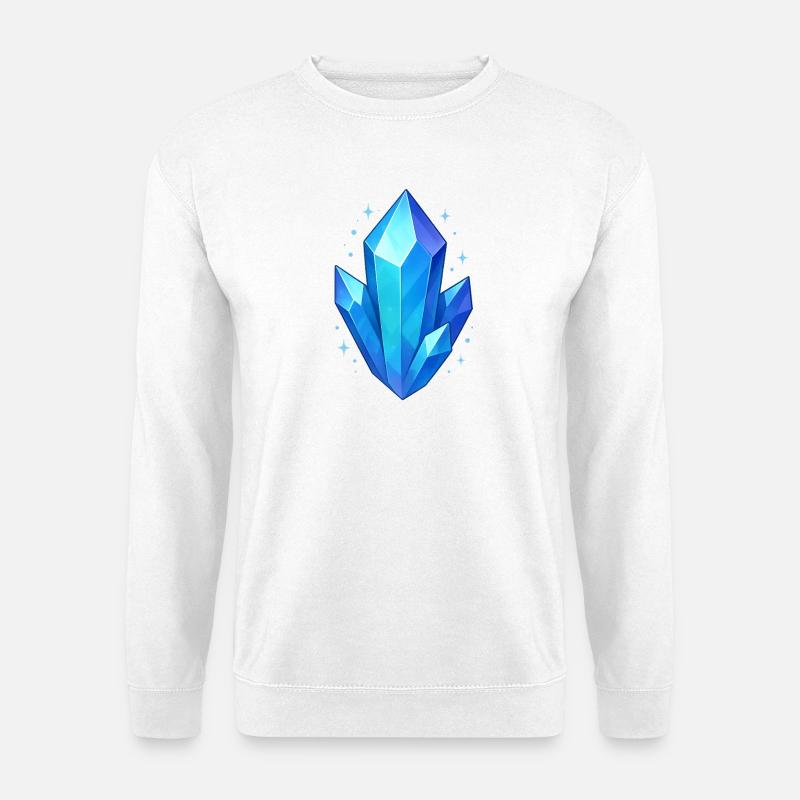 Blue Crystal Cluster - Unisex Sweatshirt - white