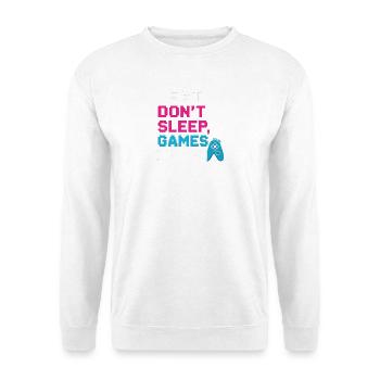 Manger, Ne dors pas, Jeux dont j’ai besoin - Sweat-shirt Unisexe - blanc - Devant