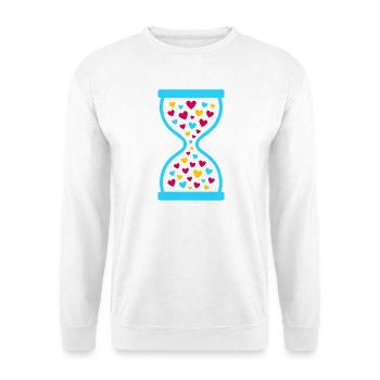 Love Never Stops-Hourglass of Timeless Love  - Unisex Sweatshirt - white - Front
