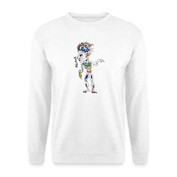 Colored Tribal Mask Crown - Unisex Sweatshirt - white - Front