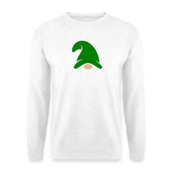 Garden Gnome in Green Hat - Unisex Sweatshirt - white - Front