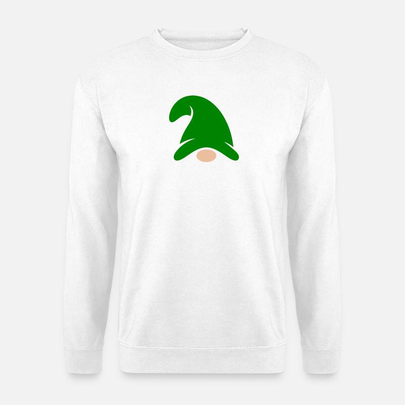 Smaragd-Zwerg Garten-Charme - Unisex Pullover - Weiß