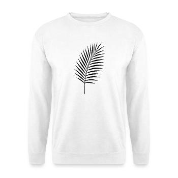 Palm Leaf Silhouette - Unisex Sweatshirt - white - Front