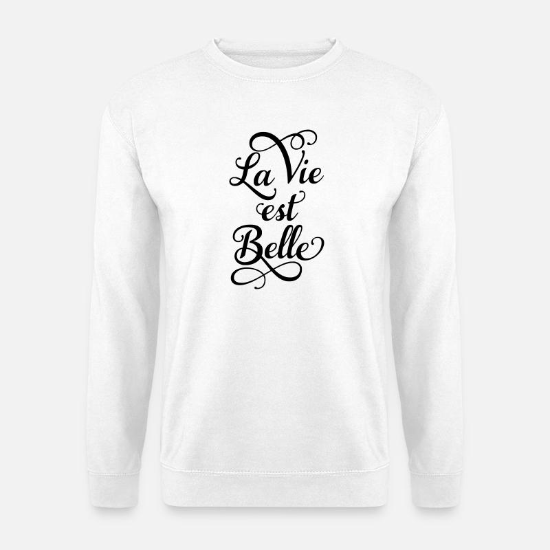 Das Leben ist gut - Unisex Pullover - Weiß