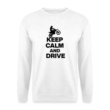 RESTE CALME ET CONDUIS ! MOTARD DE MOTOCROSS FREEDOM BLAK - Sweat-shirt Unisexe - blanc - Devant