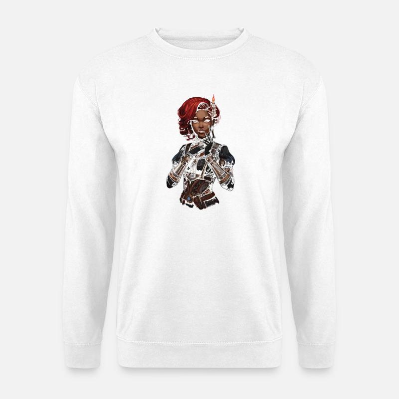 Steam Punk Schöne Frauen Steampunk - Unisex Pullover - Weiß
