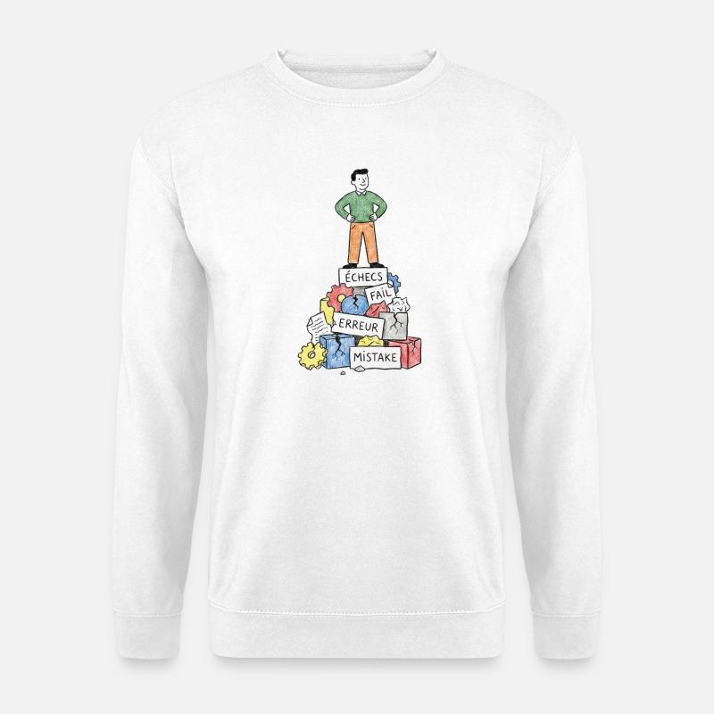 Man on error blocks - Unisex Sweatshirt - white