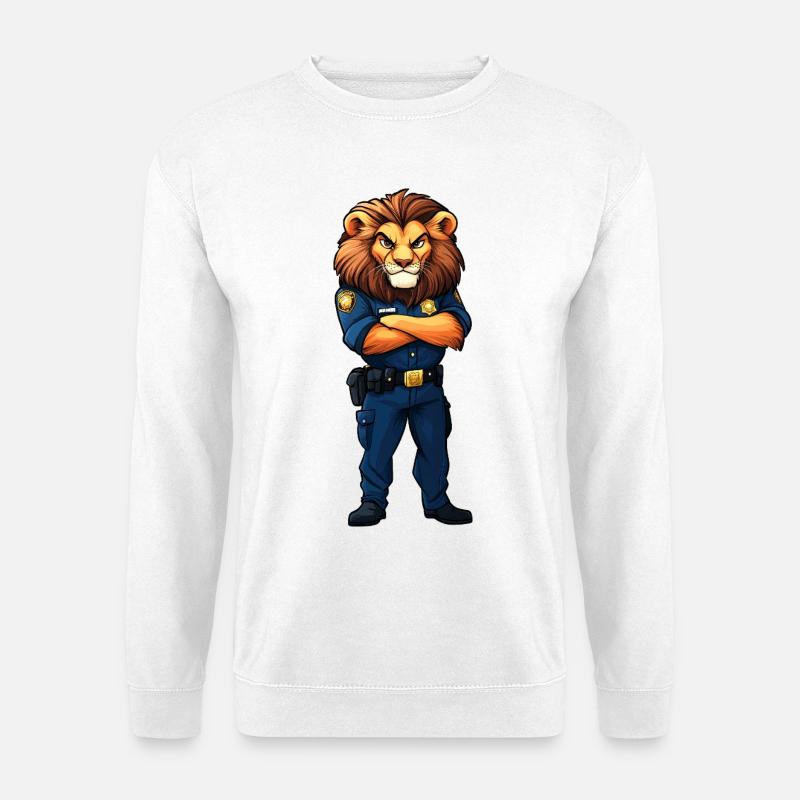 Löwen Polizei - Unisex Pullover - Weiß