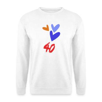 40. 40 YEARS. 40th ANNIVERSARY. 40 YEARS ANNIVERSARY. - Unisex Sweatshirt - white - Front