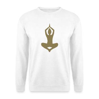 Yoga médite Zen Intérieur Calme Femme Minimaliste - Sweat-shirt Unisexe - blanc - Devant