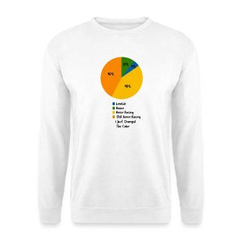 Horse Racing Life Pie Chart Funny Equestrian Art - Unisex Sweatshirt - white - Front