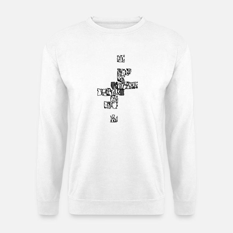 Zerbrochener Diamant in Weiß - Unisex Pullover - Weiß