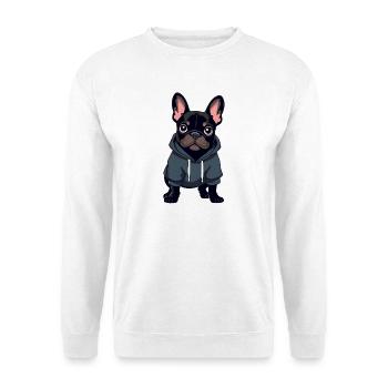 French Bulldog - Unisex Sweatshirt - white - Front