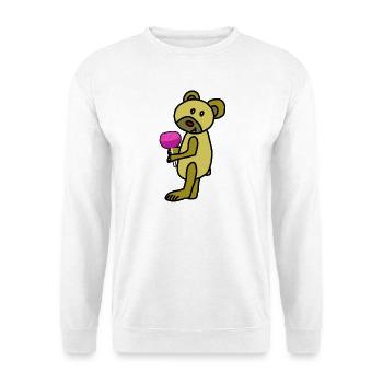 Teddybär Lolli Kinder Kind Baby - Unisex Pullover - Weiß - Vorne