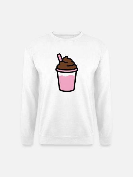 Iced Coffee Smoothie Logo - Unisex Sweatshirt - white