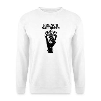 French Nail Queen Cosmetic Manicure - Unisex Sweatshirt - white - Front