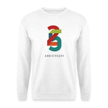 25 Years – Modern Anniversary Design - Unisex Sweatshirt - white - Front