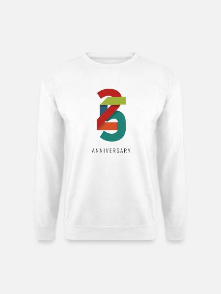 25 Jahre – Modernes Jubiläumsdesign - Unisex Pullover - Weiß