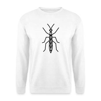 Stick-Insekt - Unisex Pullover - Weiß - Vorne - Alina (178cm) & Michal (187cm)