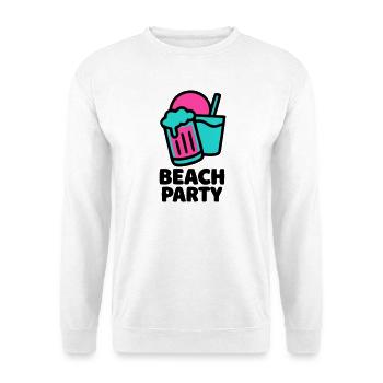 Beach Party Bierkruege Logo - Unisex Pullover - Weiß - Vorne - Alina (178cm) & Michal (187cm)