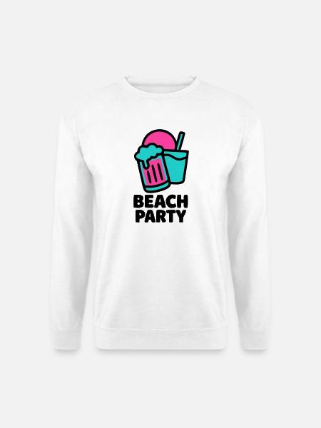 Beach Party Bierkruege Logo - Unisex Pullover - Weiß