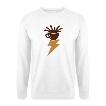 Espressoblitz. - Unisex Pullover - Weiß - Vorne - Alina (178cm) & Michal (187cm)