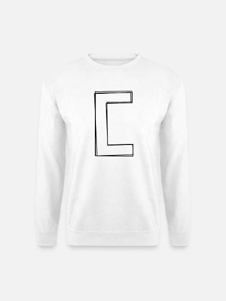 Eckige Klammer handgezeichnet - Unisex Pullover - Weiß