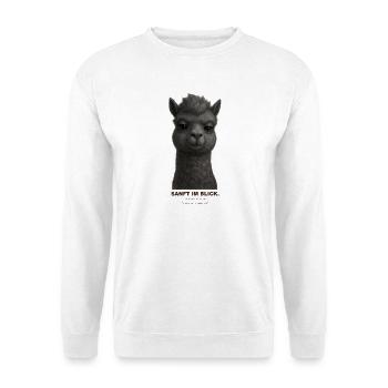 sanft-im-blick - Unisex Pullover - Weiß - Vorne - Alina (178cm) & Michal (187cm)