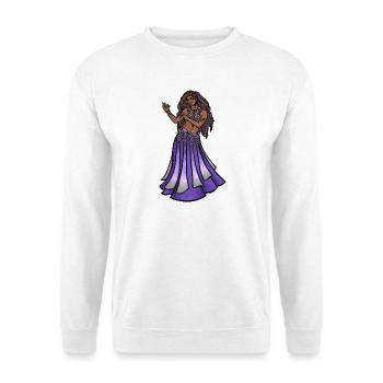 Mystic Purple Bauchtanzkleidung - Unisex Pullover - Weiß - Vorne - Alina (178cm) & Michal (187cm)