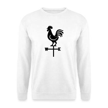Wetterhahn - Unisex Pullover - Weiß - Vorne - Alina (178cm) & Michal (187cm)