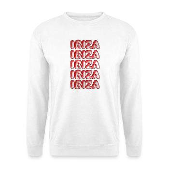 Geschenk für Ibiza - Unisex Pullover - Weiß - Vorne - Alina (178cm) & Michal (187cm)