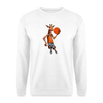 Giraffe Basketball - Unisex Pullover - Weiß - Vorne - Alina (178cm) & Michal (187cm)