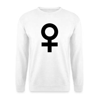 Symbol: femininity - woman (colors can be customized!) - Unisex Sweatshirt - white - Front