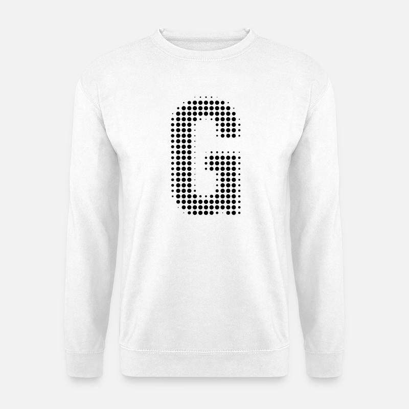 G Buchstabe Anfangsbuchstabe Punkte Geschenk - Unisex Pullover - Weiß