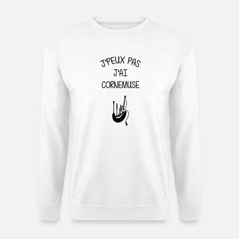Cornemuse / Ecosse / Instrument de Musique - Sweat-shirt Unisexe - blanc