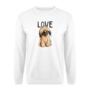 I Love my Briard - Hund - Briards - Geschenk - Unisex Pullover - Weiß - Vorne