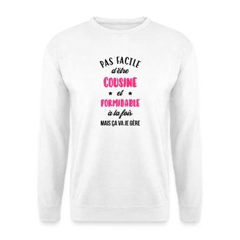 Onkel / Tante / Vetter / Cousin / Kusine - Unisex Pullover - Weiß - Vorne