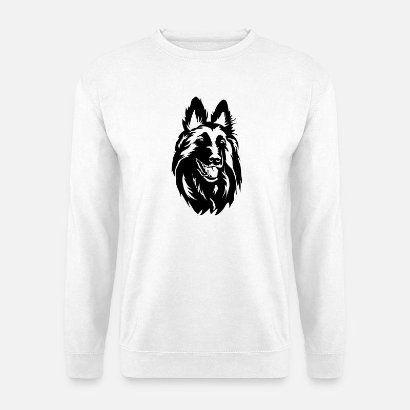 Tervueren Kopf - Unisex Pullover - Weiß