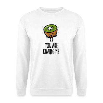 You are kiwing me Kawaii niedlich Kiwi Trickfilm - Unisex Pullover - Weiß - Vorne