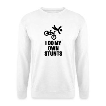 I do my own stunts BMX Fahrrad dirt bike Radfahren - Unisex Pullover - Weiß - Vorne