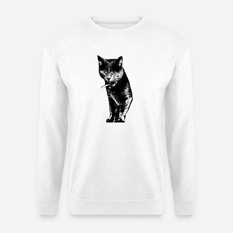 Katze Katzenshirt Geschenk - Unisex Pullover - Weiß
