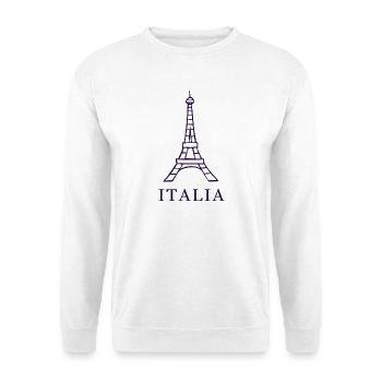 Italien Eifelturm Design - Unisex Pullover - Weiß - Vorne