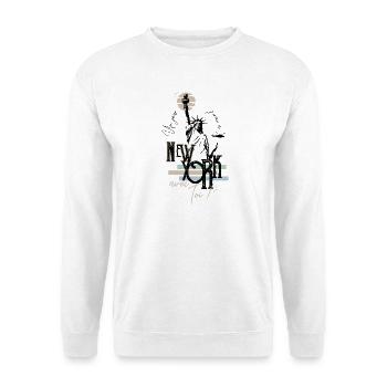 Un jour j'irai à New-York avec toi - Sweat-shirt Unisexe - blanc - Devant