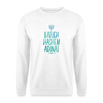 Baruch Hashem Adonai - Unisex Sweatshirt - white - Front