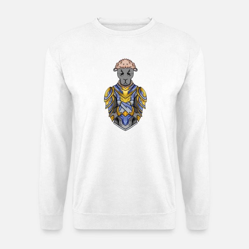 Knight Sheep Crusader - Unisex Sweatshirt - white