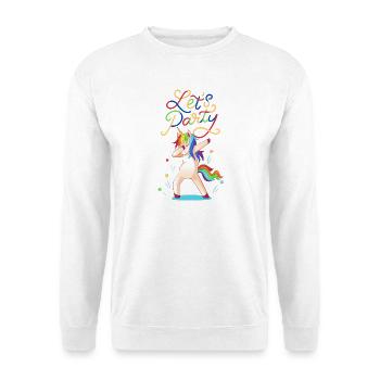 Let's party Dancing Unicorn - Unicorn Lovers - Unisex Pullover - Weiß - Vorne