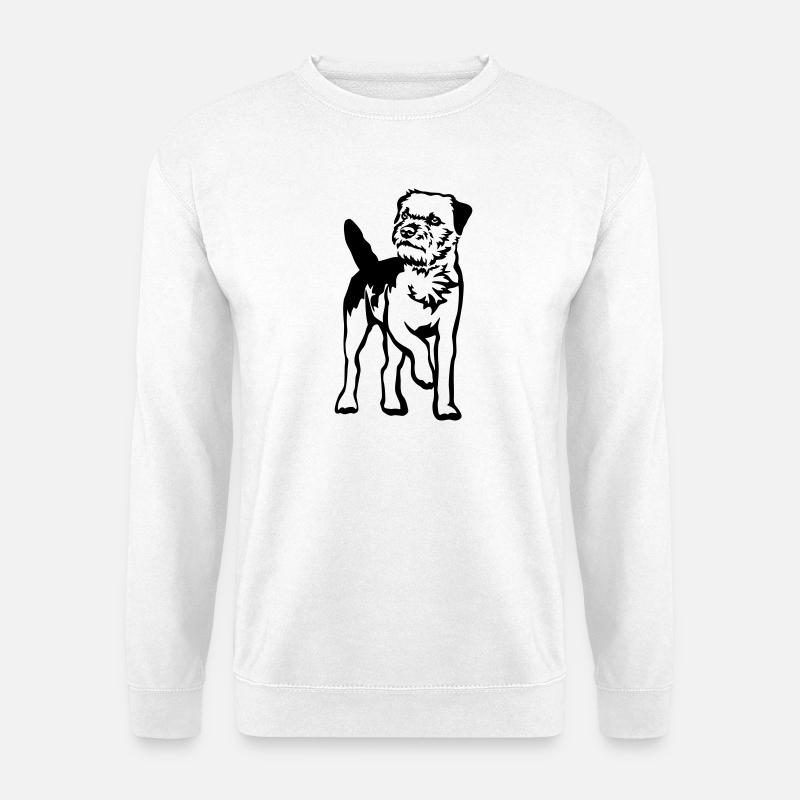 Border Terrier - Unisex Pullover - Weiß