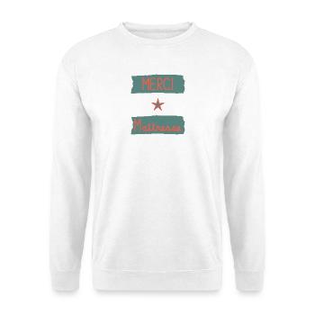 MAÎTRESSE. MERCI. MERCI MAÎTRESSE - Sweat-shirt Unisexe - blanc - Devant