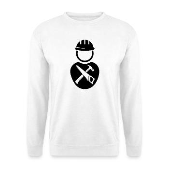 Handwerk Handwerker Symbol Arbeiter Bau Tischler - Unisex Pullover - Weiß - Vorne