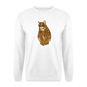 Landrassen-Katze - Unisex Pullover - Weiß - Vorne